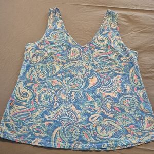 Lilly Pulitzer Paisley Print Sleeveless Top